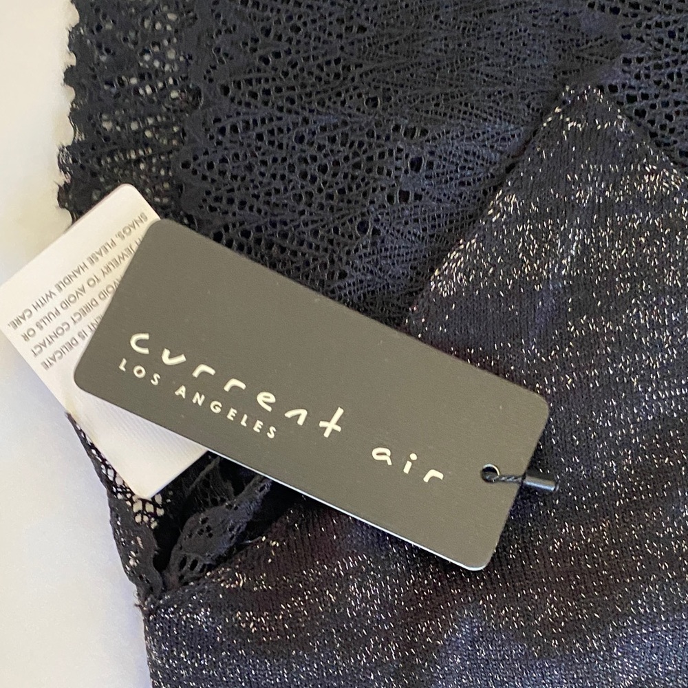 Current Air Black Shimmering Lace Blouse.  NEW - Picture 6 of 9